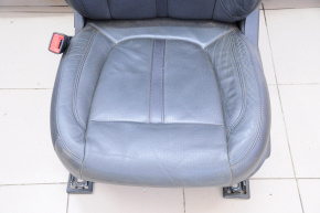 Водійське сидіння Lincoln MKZ 13-16 без airbag, електро, підігрів, шкіра чорний, топляк