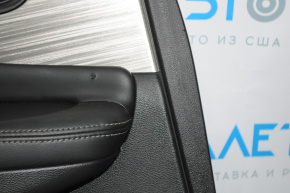 Обшивка двери карточка задняя левая Nissan Murano z52 15-18 кожа черн сер встав, царап, надорв кожа