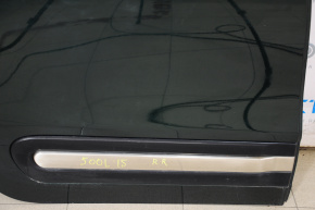 Накладка двері нижня зад прав Fiat 500L 14- з хромом, чорна