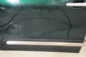 Накладка двери нижняя передняя левая Fiat 500L 14- с хромом, черная