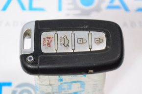 Ключ Hyundai Sonata 11-15 smart 4 кнопки, стертий хром