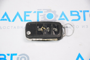 Ключ VW Passat b7 12-15 USA 4 кнопки, раскладной, нет фрагмента кнопки, нет эмблемы