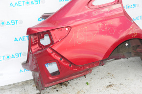 Чверть крило задня права Hyundai Sonata 15-19 червона, вм’ятини на заході сонця