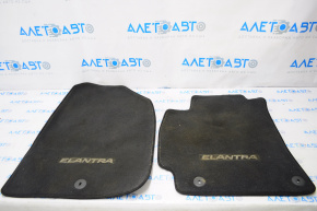 Комплект ковриков салона Hyundai Elantra AD 17-20 тряпка черн