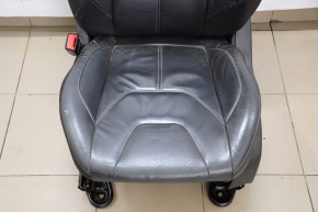 Водійське сидіння Ford Focus mk3 15-18 рест, з airbag, електро, шкіра, чорний з підігрівом