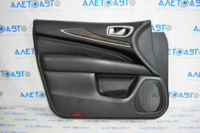 Обшивка двери карточка передняя левая Infiniti JX35 QX60 13- черн, царапины