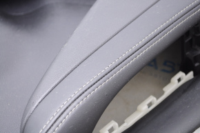 Обшивка дверей картка задня ліва Nissan Murano z52 15-18 шкіра чорний сер вставши