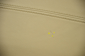 Обшивка двери карточка задняя правая Toyota Avalon 13-18 черн с беж вставкой, трещина на коже