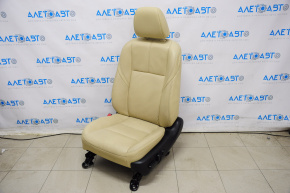 Сидіння водія Toyota Avalon 13-18 з airbag, електро, шкіра беж, тріщини на шкірі
