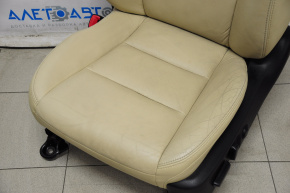 Сидіння водія Toyota Avalon 13-18 з airbag, електро, шкіра беж, тріщини на шкірі