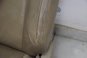 Водительское сидение Toyota Sequoia 08-16 без airbag, электро, кожа беж, потерта, порвана