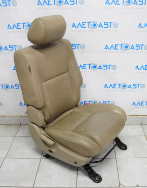 Пасажирське сидіння Toyota Sequoia 08-16 без airbag,хутро, шкіра беж,підігрів не завод, потер