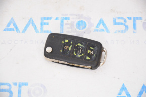 Ключ VW Jetta 11-18 USA 4 кнопки, розкладний, дефект кнопок