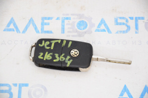 Ключ VW Jetta 11-18 USA 4 кнопки, раскладной, дефект кнопок