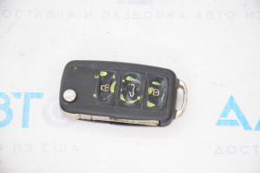 Ключ VW Jetta 11-18 USA 4 кнопки, розкладний, дефект кнопок