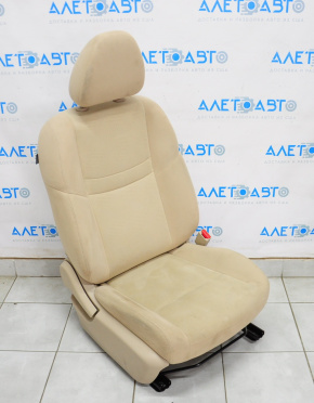 Пассажирское сидение Nissan Rogue 14-20 без airbag, механич, тряпка беж