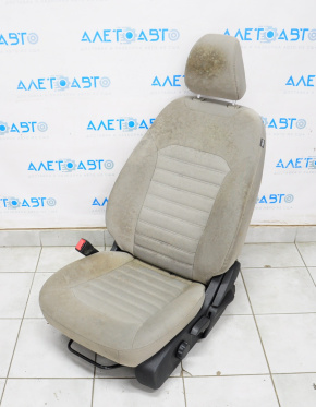 Водительское сидение Ford Fusion mk5 17-20 без airbag, мех,тряпка серое, под химчистку, ржавое