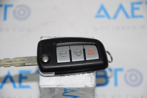 Ключ Nissan Rogue 14-20 3 кнопки, розкладний, поліз хром
