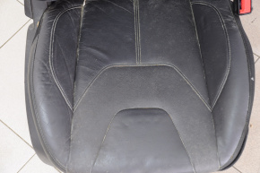 Пасажирське сидіння Ford Focus mk3 15-18 рест, з airbag, механіч, шкіра чорна зам'ята
