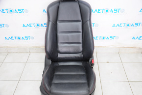 Пасажирське сидіння Mazda 6 13-15 з airbag, grand touring, елек, шкіра чорний червоний строч