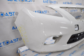 Бампер передній голий Nissan Versa 12-14 usa білий, ухвалять, порваний, подряпини