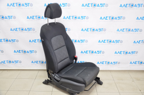 Пасажирське сидіння Hyundai Tucson 16-18 без airbag, механічне, ганчірка чорна, пропалена тканина, дефект пластмаси