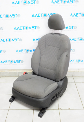 Сидіння водія Hyundai Sonata 11-15 без airbag, електро, підігрів, ганчірка сіре