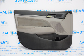 Обшивка дверей картка перед лев Hyundai Elantra AD 17-20 ганчірка сер, незавод отвер, під чищення