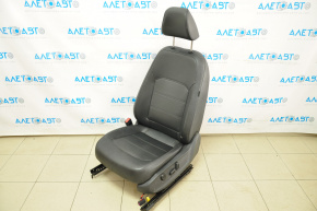 Сидіння водія VW Passat b7 12-15 USA з airbag, електро, шкіра черн, тріщина в шкірі