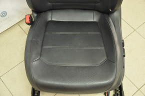Водительское сидение VW Passat b7 12-15 USA с airbag, электро, кожа черн, трещина в коже