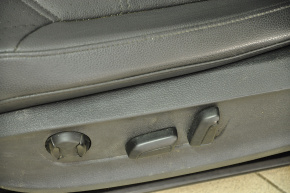 Сидіння водія VW Passat b7 12-15 USA з airbag, електро, шкіра черн, тріщина в шкірі