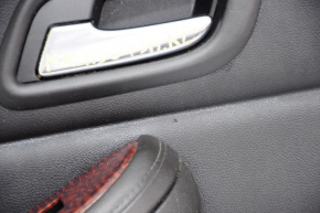 Обшивка дверей картка зад лев Chevrolet Malibu 13-15 черн, подряпини