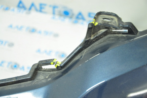 Бампер передний голый Nissan Murano z52 15-18 дорест, синий, замят, трещины в креплениях