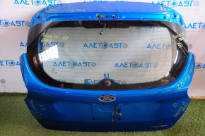 Двері багажника гола Ford Focus mk3 15-18 рест 5d, з емблемою, синій Z9
