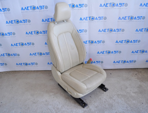 Пасажирське сидіння Lincoln MKZ 13-16 з airbag, електро, підігрів, шкіра беж