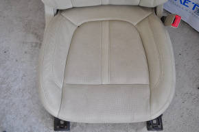 Пасажирське сидіння Lincoln MKZ 13-16 з airbag, електро, підігрів, шкіра беж