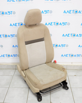 Пасажирське сидіння Toyota Camry v50 12-14 usa без airbag, механічні, ганчірка беж, під хімчистку