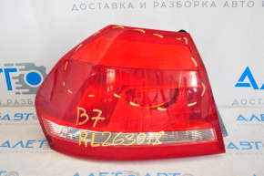Ліхтар зовнішній крило лівий VW Passat b7 12-15 USA тріщини на склі