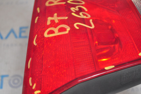 Ліхтар внутрішній кришка багажника лівий VW Passat b7 12-15 USA, тріщини на склі