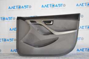 Обшивка двери карточка передняя правая Hyundai Elantra UD 11-13 дорест сер, царапина