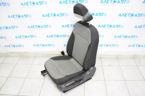 Сидіння водія VW Jetta 11-18 USA без airbag, механічні, ганчірка чорно-сіре, під хімчистку