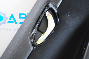 Обшивка дверей картка зад лев Nissan Sentra 13-19 черн шкіра, без рамки у ручки