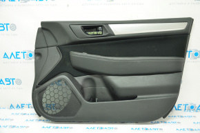 Обшивка двери карточка передняя правая Subaru Outback 15-19 черн кожа