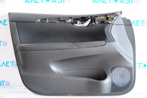 Обшивка двери карточка передняя левая Nissan Sentra 13-19 черн кожа, без вставки