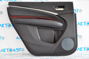 Обшивка двери карточка задняя левая Acura MDX 14-16 кожа черн