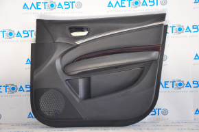 Обшивка дверей картка перед прав Acura MDX 14-16 шкіра черн
