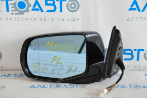 Зеркало боковое левое Acura MDX 14-16 12 пинов, поворотник, черный