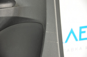 Обшивка дверей картка задня ліва Honda Accord 13-17 чорна з чорною вставкою шкіра, підлокітник шкіра, затерта