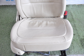 Пасажирське сидіння Ford Flex 13-19 шкіра, з airbag,беж,електро-хутро,під хімчистку