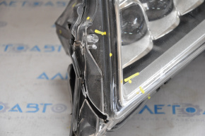 Фара передняя левая голая Acura MDX 14-16 дорест, led. слом корпус, разбито стекло